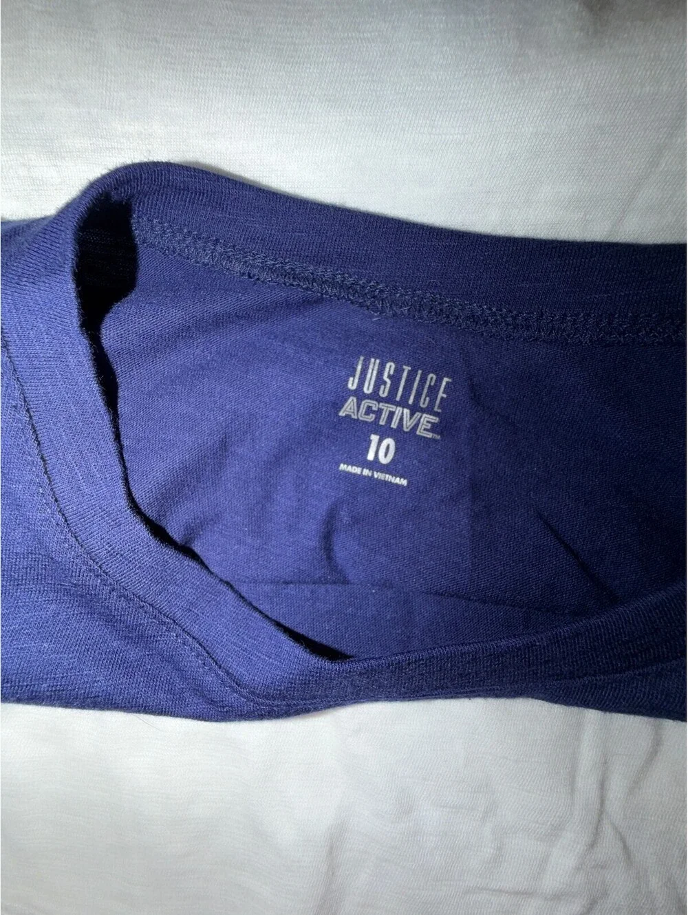 Justice New Girls Size 10 Navy White Reversible Sequin 04 Graphic Shirt